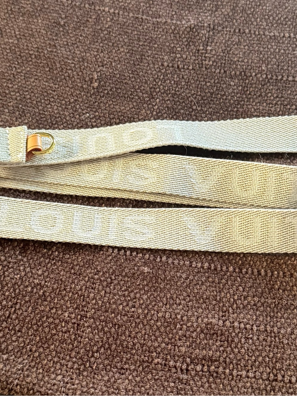 ❤️Cream Woven Crossbody Strap with Gold-Tone Hardware